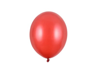 Balony metaliczne czerwone Metallic Poppy Red strong, 23 cm 3 szt.