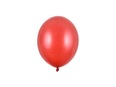 Balony metaliczne czerwone Metallic Poppy Red strong, 12 cm 3 szt.