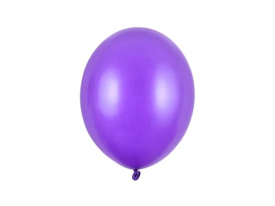 Balony metaliczne fioletowe lawendowe Metallic Purple strong, 27 cm 3 szt.