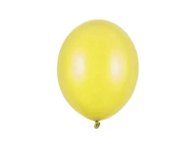 Balony metaliczne żółte Metallic Lemon Zest strong, 27 cm 3 szt.