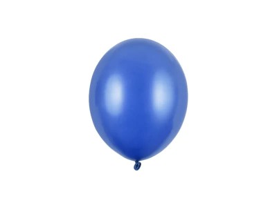 Balony metaliczne niebieskie Metallic Blue strong, 12 cm 3 szt. 