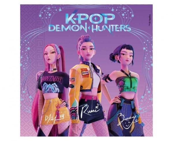 Serwetki papierowe K-Pop Demon Hunters K-Popowe Łowczynie Demonów, 20 szt.