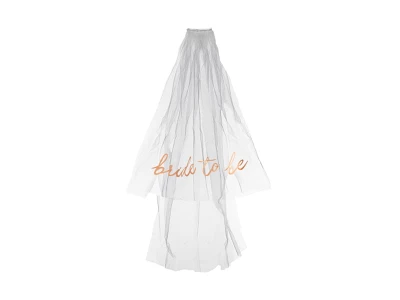 Welon na głowę na wieczór panieński Bride to be biały, 63 cm