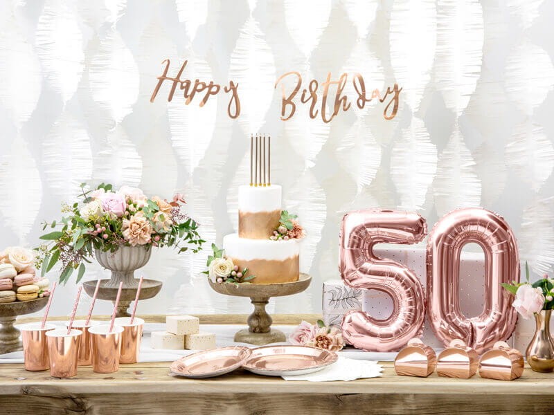 50 urodziny balony cyfry