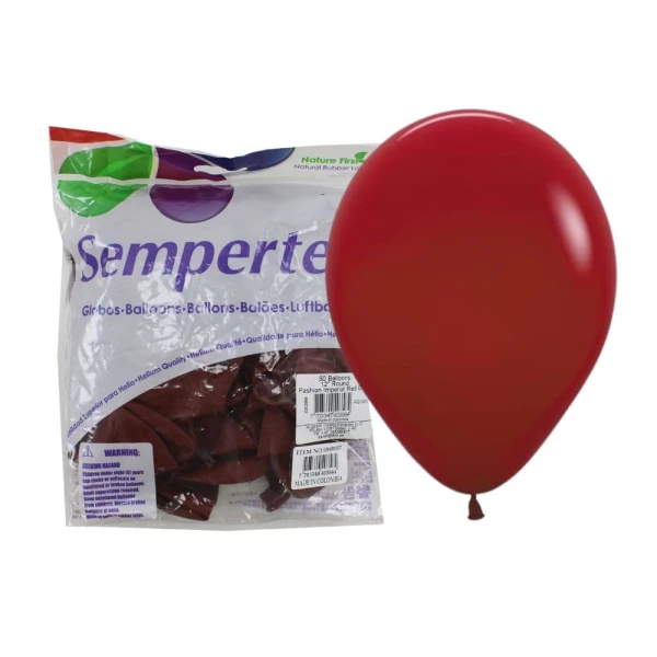 Balony pastelowe ciemny czerwony szkarłatny Imperial Red, 30 cm 50 szt.