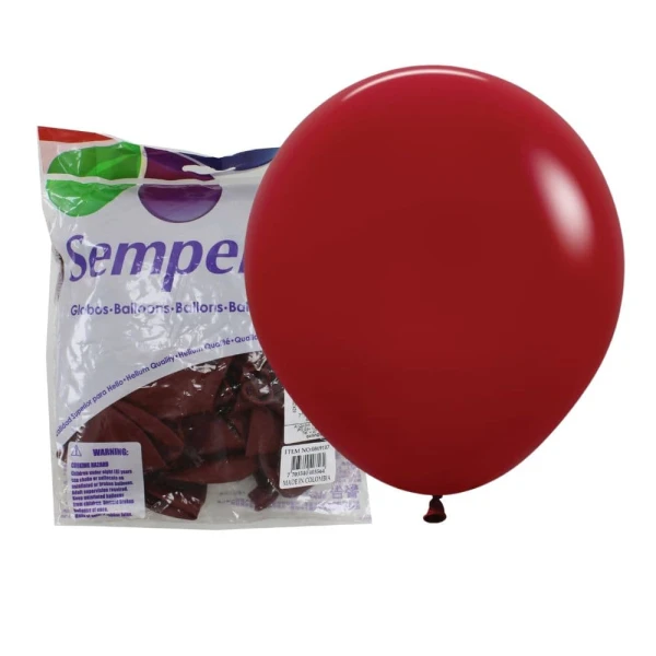 Balony pastelowe ciemny czerwony szkarłatny Imperial Red, 45 cm 25 szt.