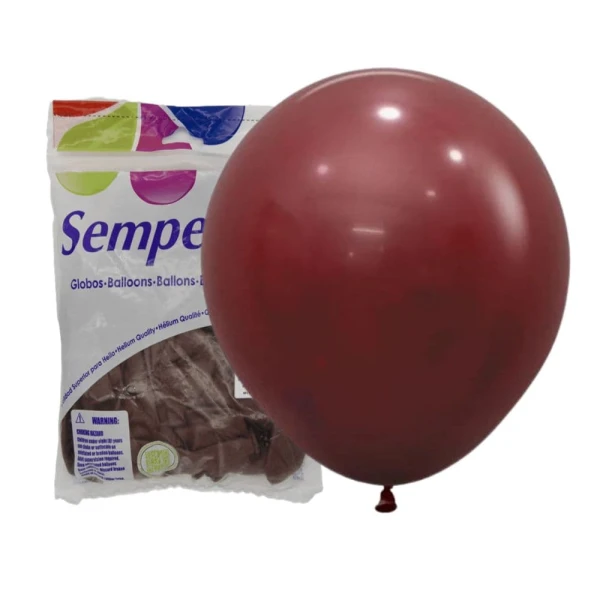 Balony pastelowe ciemny czerwony bordowy Merlot, 45 cm 25 szt.