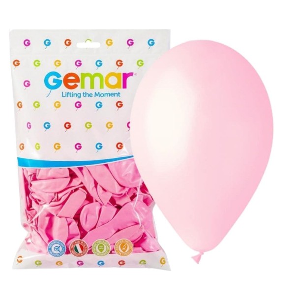 Balony pastelowe różowy jasny #057,  30 cm 100 szt.