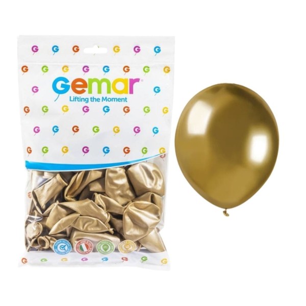 Balony shiny złoty #088, 12 cm 100 szt.