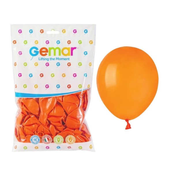 Balony pastelowe pomarańczowe #004, 12 cm 100 szt.