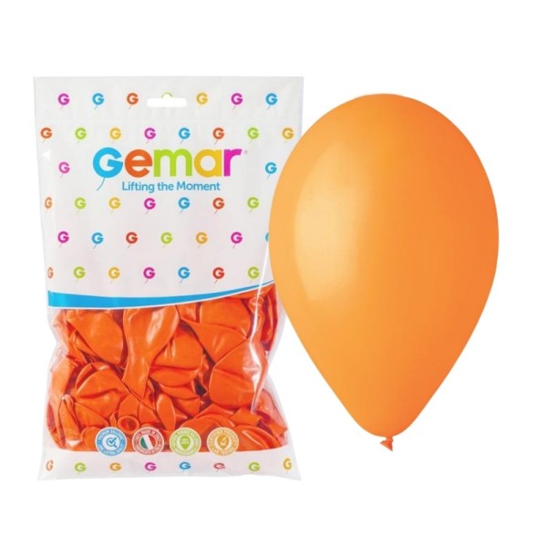 Balony pastelowe pomarańczowe #004, 26 cm 100 szt.