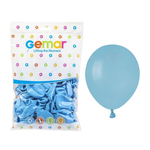 Balony pastelowe niebieski delikatny Baby Blue #072, 12 cm 100 szt.