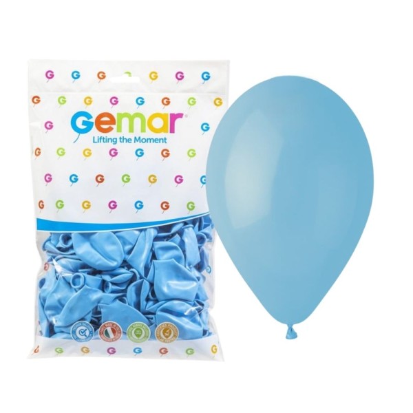 Balony pastelowe niebieski delikatny baby blue #072, 30 cm 100 szt.