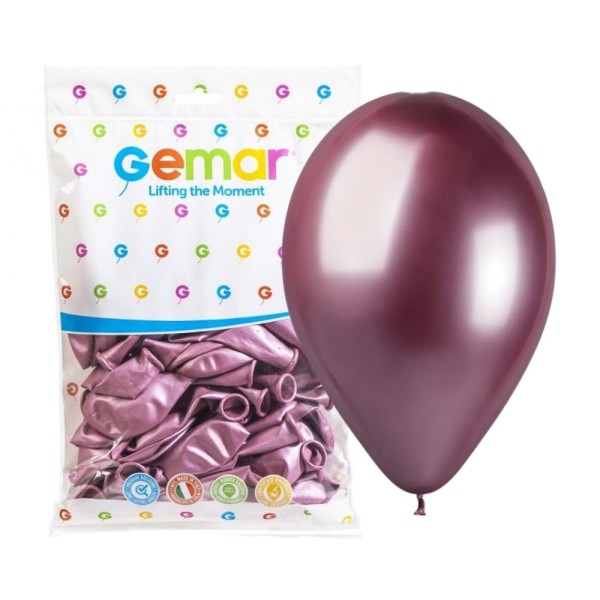 Balon metaliczny shiny różowy #091, 33 cm 50 szt.