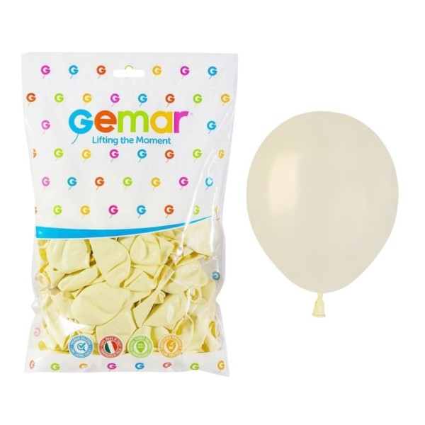 Balony metaliczne kremowy ecru kość słoniowa #058, 12 cm 100 szt.