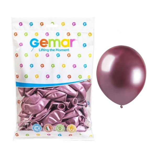 Balony metaliczne shiny różowy #091, 12 cm 100 szt.