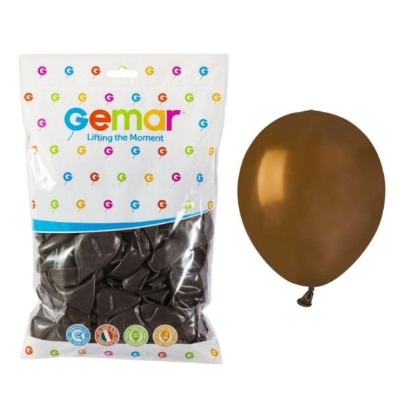 Balony pastelowe brązowy #048, 12 cm 100 szt.