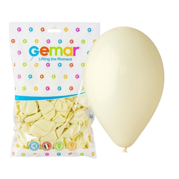 Balony pastelowe kremowy ecru kość słoniowa #059, 26 cm 100 szt.