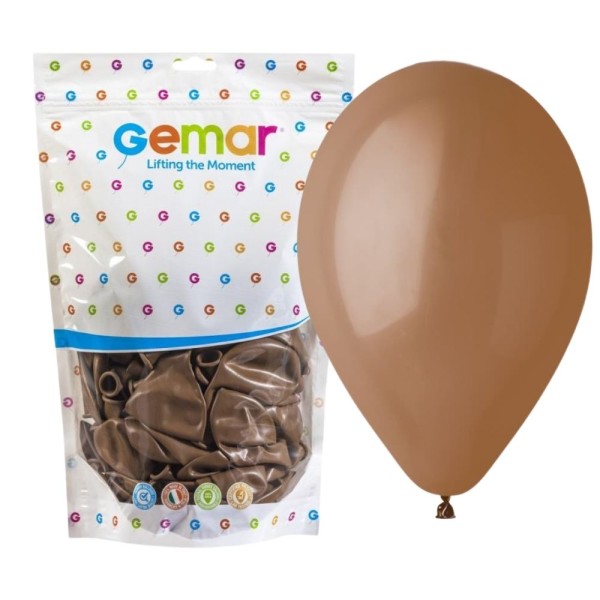 Balony pastelowe brązowy kawowy #076, 26 cm 100 szt.