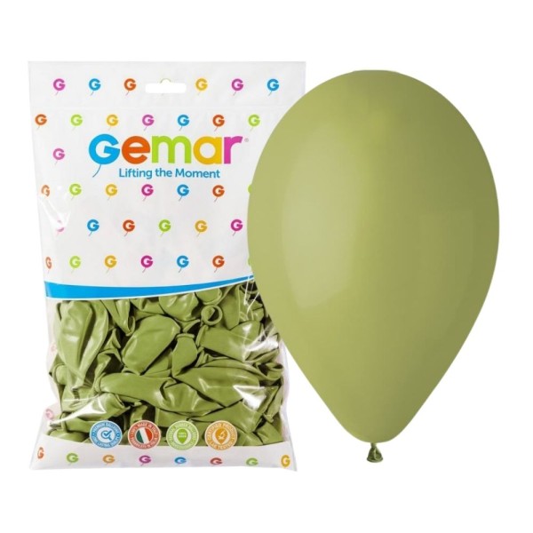 Balony pastelowe zielony oliwkowy #098, 26 cm 100 szt.