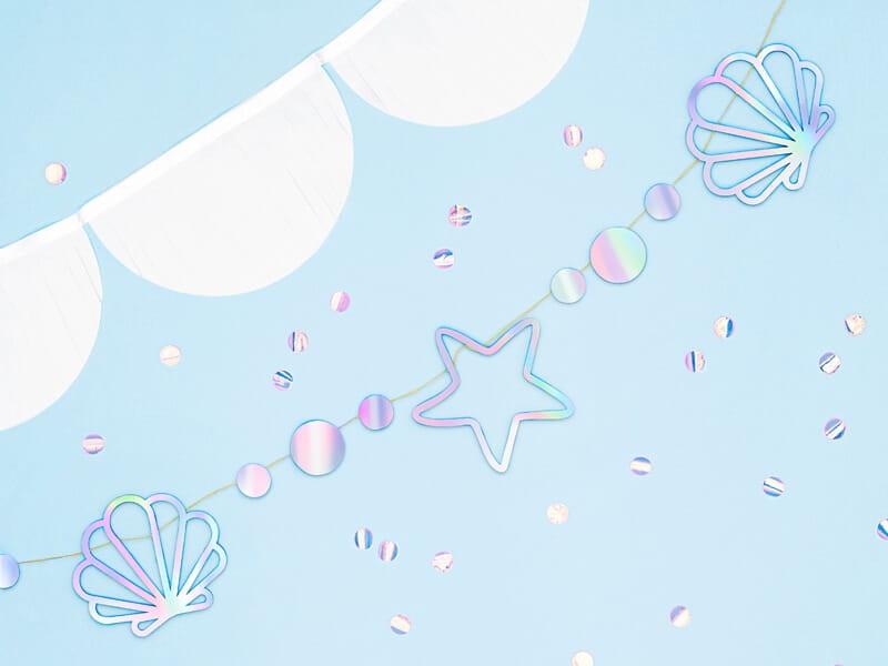 Girlanda muszle rozgwiazdy opalizujaca