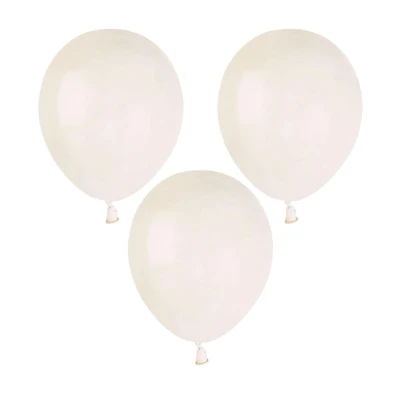 Balony pastelowe kremowe lniane #106, 12 cm 3 szt.