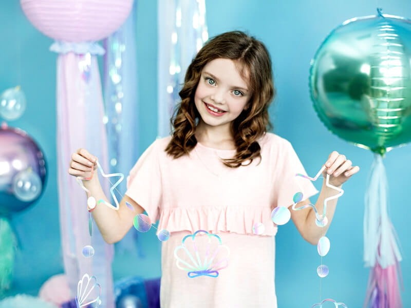 Girlanda muszle rozgwiazdy urodziny syrenka