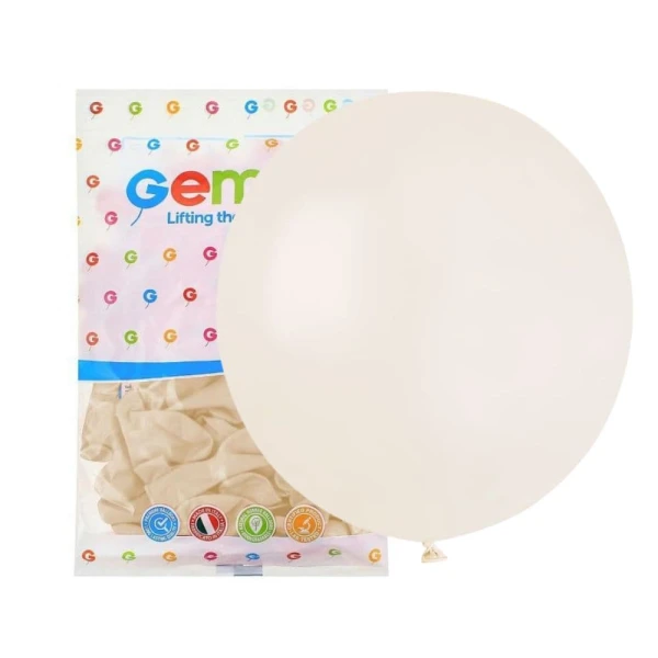 Balony pastelowe kremowe lniane #106, 48 cm 25 szt.