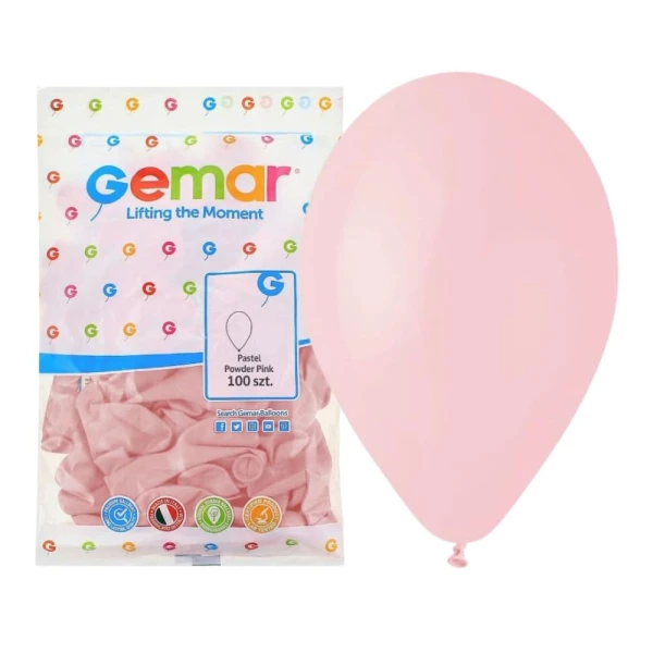 Balony pastelowe pudrowe różowe #107, 33 cm 50 szt.