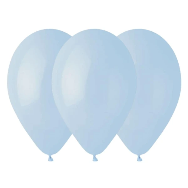 Balony pastelowe pudrowe błękitne niebieskie #108, 33 cm 3 szt.