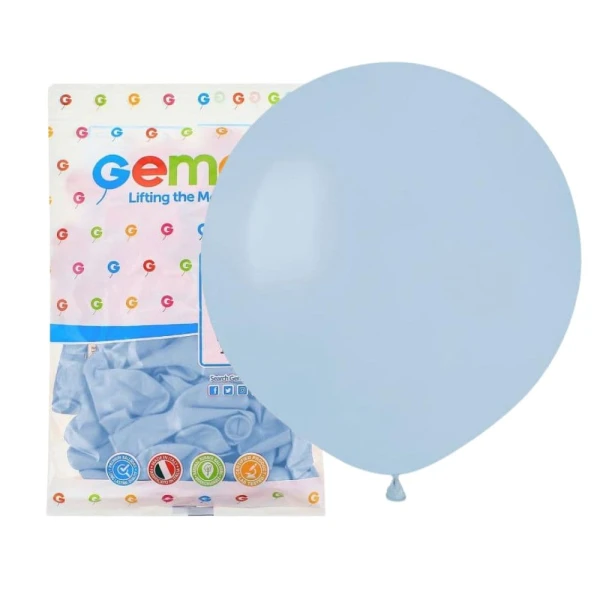 Balony pastelowe pudrowe błękitne niebieskie #108, 48 cm 25 szt.