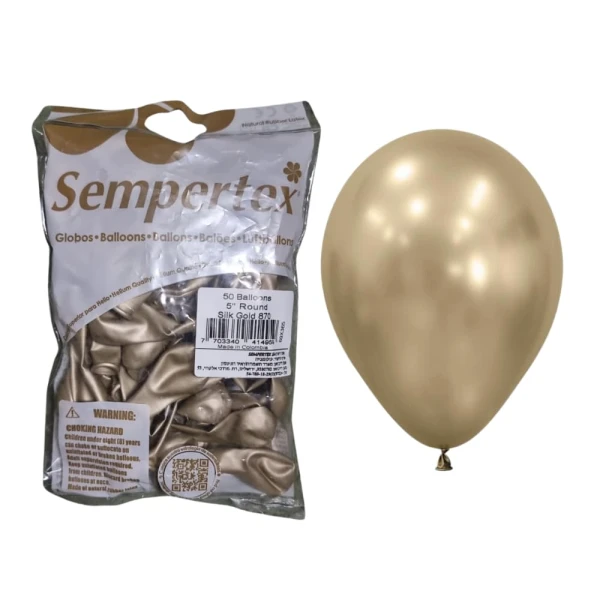 Balony metaliczne złote Silk Gold Dust, 12 cm 50 szt.
