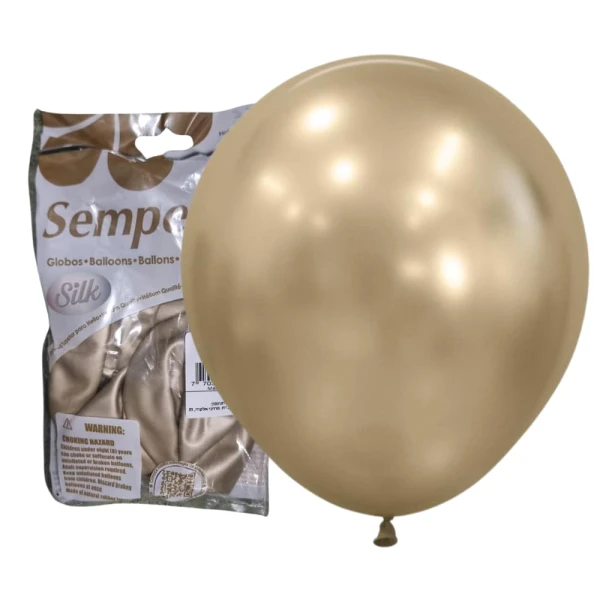 Balony metaliczne złote Silk Gold Dust, 45 cm 15 szt.