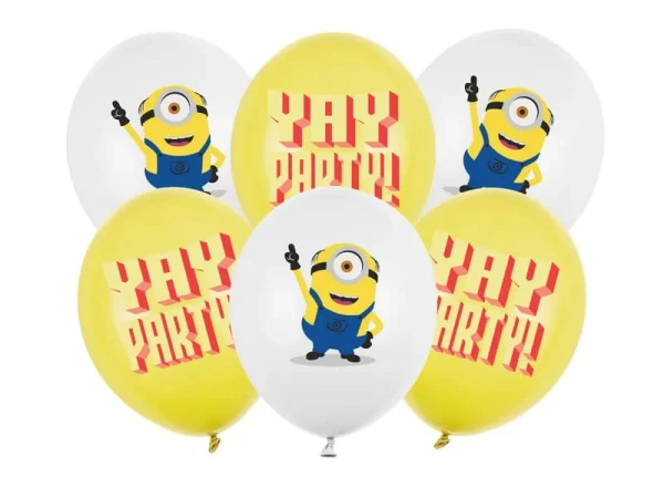 Balony lateksowe Minionki, 6 szt.