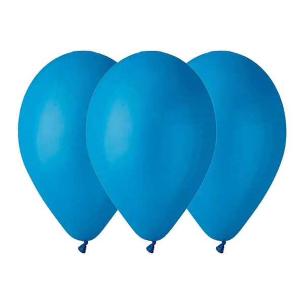 Balony pastelowe niebieski #010, 30 cm 3 szt.