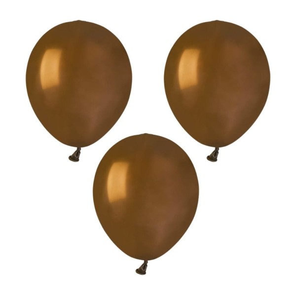 Balony pastelowe brązowy #048, 12 cm 3 szt.