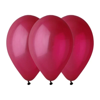 Balony pastelowe bordowy #047, 30 cm 3 szt.
