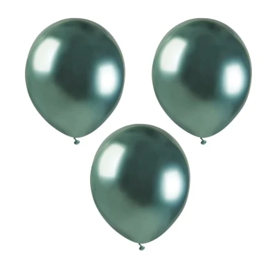 Balony metaliczne shiny zielony #093, 12 cm 3 szt.