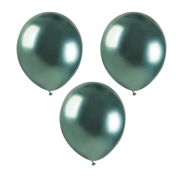 Balony metaliczne shiny zielony #093, 12 cm 3 szt.