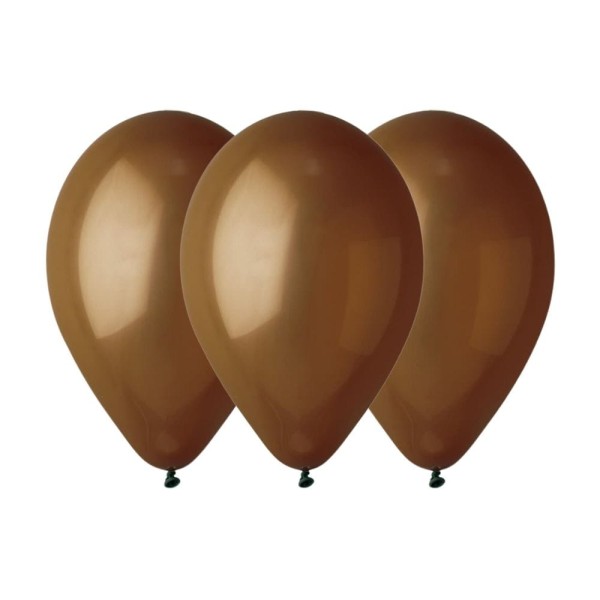 Balony pastelowe brązowy #048, 26 cm 3 szt.
