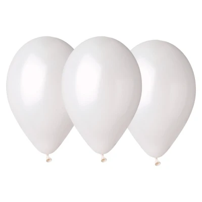 Balony pastelowe biały #001, 26 cm 3 szt.