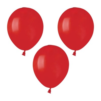 Balony pastelowe czerwony #045, 12 cm 3 szt.