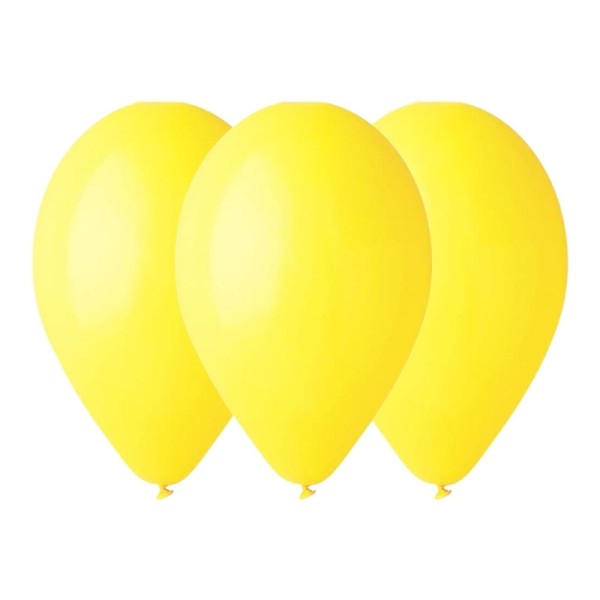 Balony pastelowe żółty #002, 26 cm 3 szt.