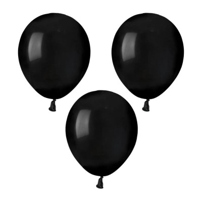 Balony pastelowe czarny #014, 12 cm 3 szt.