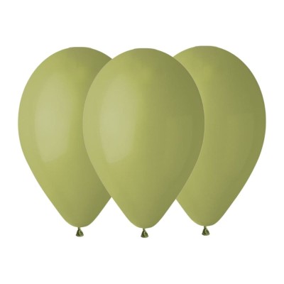 Balony pastelowe zielony oliwkowy #098, 26 cm 3 szt.