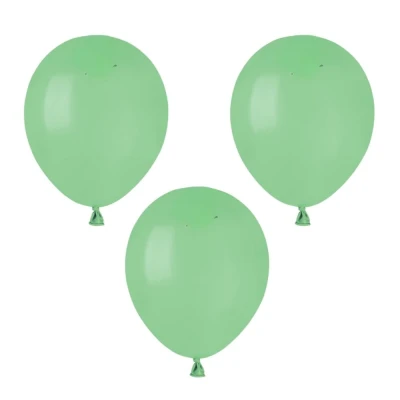 Balony pastelowe zielony miętowy #077, 12 cm 3 szt.