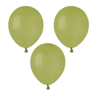 Balony pastelowe zielony oliwkowy #098, 12 cm 3 szt.