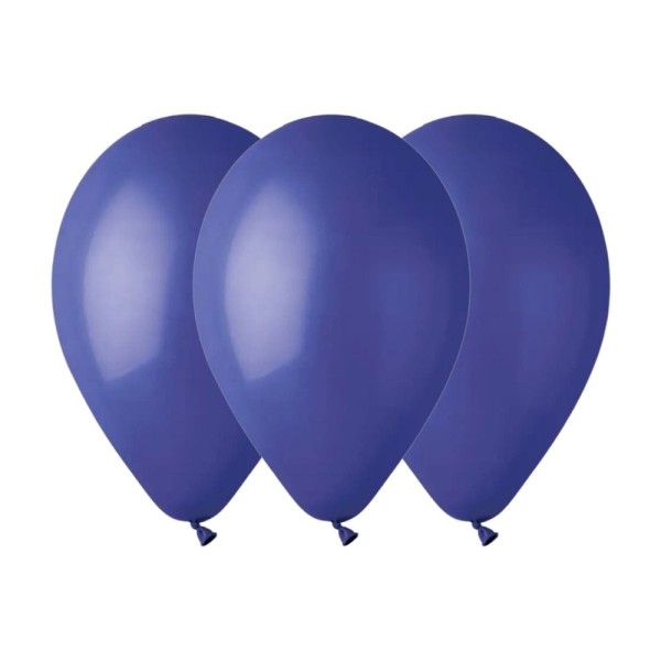 Balony pastelowe niebieski granatowy #046, 26 cm 3 szt.