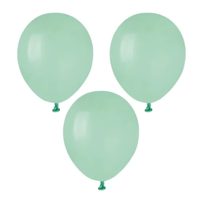 Balony pastelowe turkusowo zielony #050, 12 cm 3 szt.