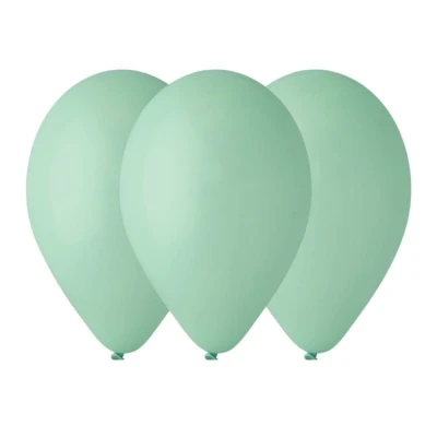 Balony pastelowe turkusowo zielony #050, 26 cm 3 szt.